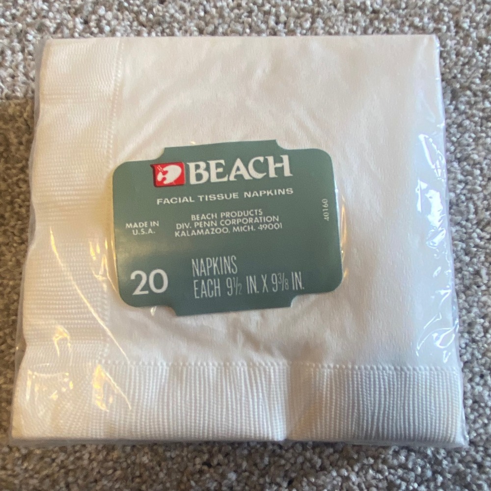 Vintage Paper Napkins Lot Ambassador Valentine Heart Beach Floral 36ct Sealed - Picture 5 of 5